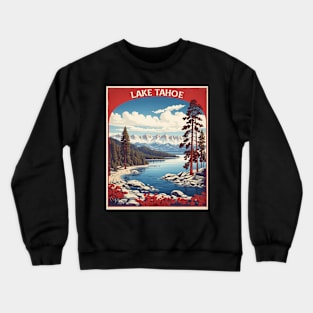 Lake Tahoe Sierra Nevada United States of America Tourism Vintage Poster Crewneck Sweatshirt